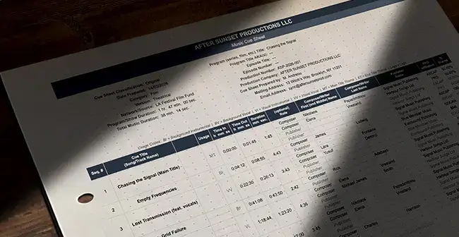 Cue Sheet Usage: What’s Actually Driving Your Royalty Payments